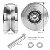 2 Pack 4" V-Groove Slide Gate Wheel with Welded Bracket