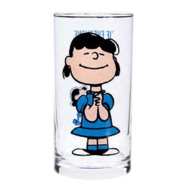 Ken Onishi Peanuts Glass LUCY/BL Size: Approx. φ2.8 inches (7.2 cm), H5.3 inches (13.7 cm), PQ-1002