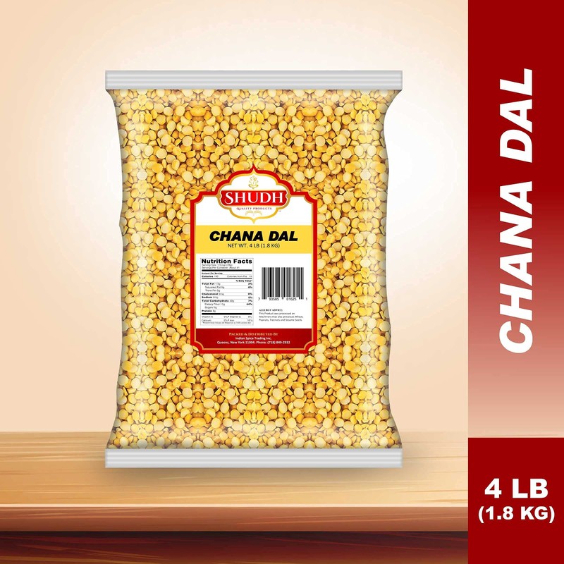 Premium Chana Dal, Split Desi Chickpeas (4-Pounds)