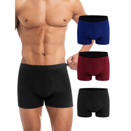 Varmax Varmax Incontinence Underwear for Men, Cotton Reusable Washable Leakproof Boxer Briefs, Heavy Flow Bladder Leak Men's Incontinence Underwear