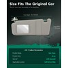 SCITOO Left Driver Side Gray Sun Visor Assembly fit for