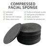 Spunspon 100-Count Facial Sponges Compressed Natural Cellulose Sponge Round Shape