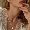 Yoosteel Pearl Initial Necklace for Women, Dainty Pearl Chain Choker