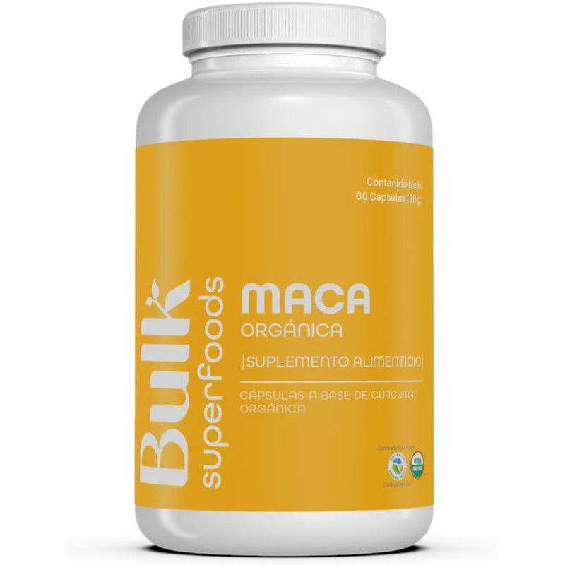 BULK SUPERFOODS Maca Orgánica 100 Natural Suplemento Alimenticio