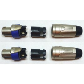 (2) Two Original NEUTRIK NLT4FX Female 4 Pole SpeakON Heavy Duty Cable Connector