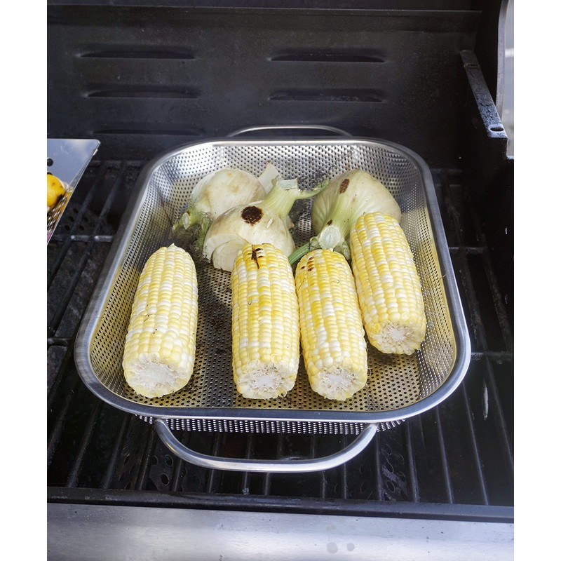 RSVP International Endurance (BQ-RP) BBQ Precision Pierced Roasting Pan, Stainless
