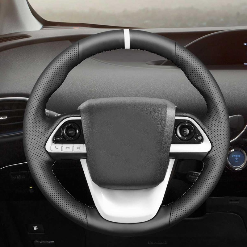 USHTIGER Car Steering Wheel Cover for 2017 Toyota Prius Prime