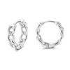 Milacolato 925 Sterling Silver Small Hoop Earrings 18K White Gold