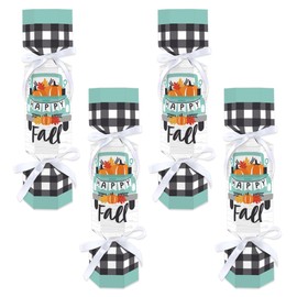 Big Dot of Happiness Happy Fall Truck - No Snap Harvest Pumpkin Party Table Favors - DIY Cracker Boxes - Set of 12