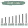 GOHODOMINO M8×25mm Button Head Socket Cap Bolts Screws, Nuts, Flat