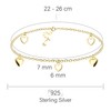 Sofia Milani - Women's Anklet 925 Silver Heart Pendant, Yellow
