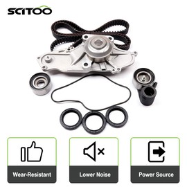 SCITOO Engine Timing Belt Kit Fits 2003-2009 Acura Honda 3.0L 3.2L 3.5L 3.7L SOHC 24V