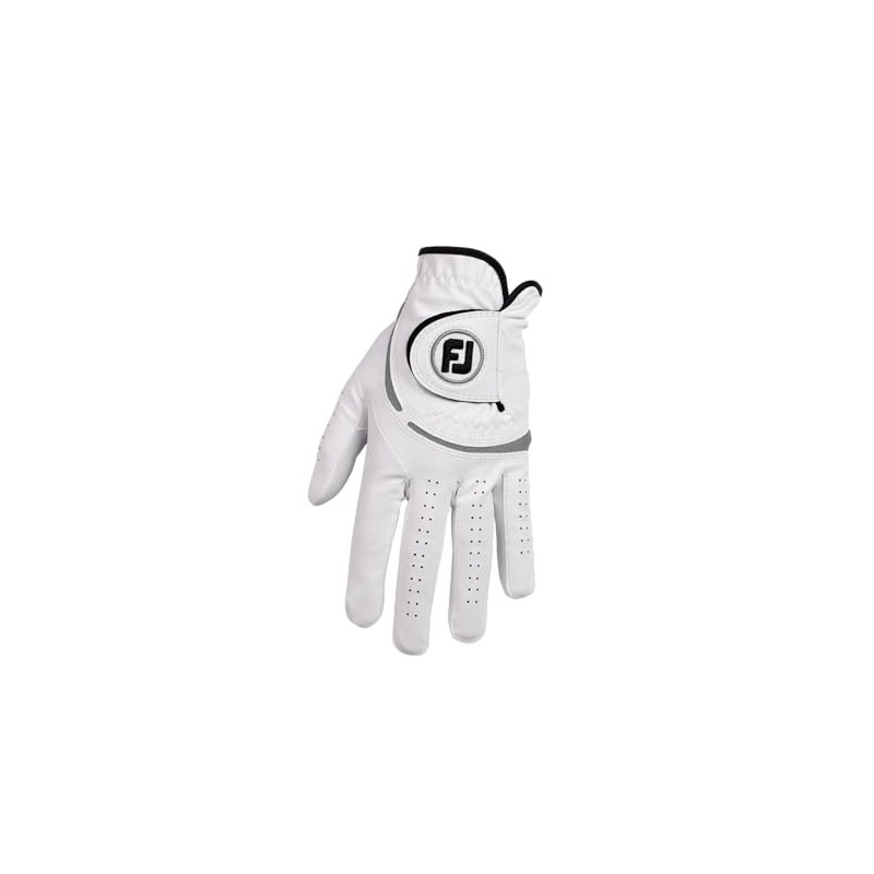 FootJoy WeatherSof Men's Golf Glove, White/Grey