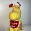 Just Play Peanuts hearts Plush Stuffie Woodstock Plush “I Love
