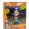Gemmy Nightmare Before Christmas 3.5ft LED Jack Skellington Sally w/
