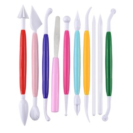 Outus Plastic Clay Tools Modeling Clay Tools for Kids Shaping and Sculpting, Assorted Colors (10)