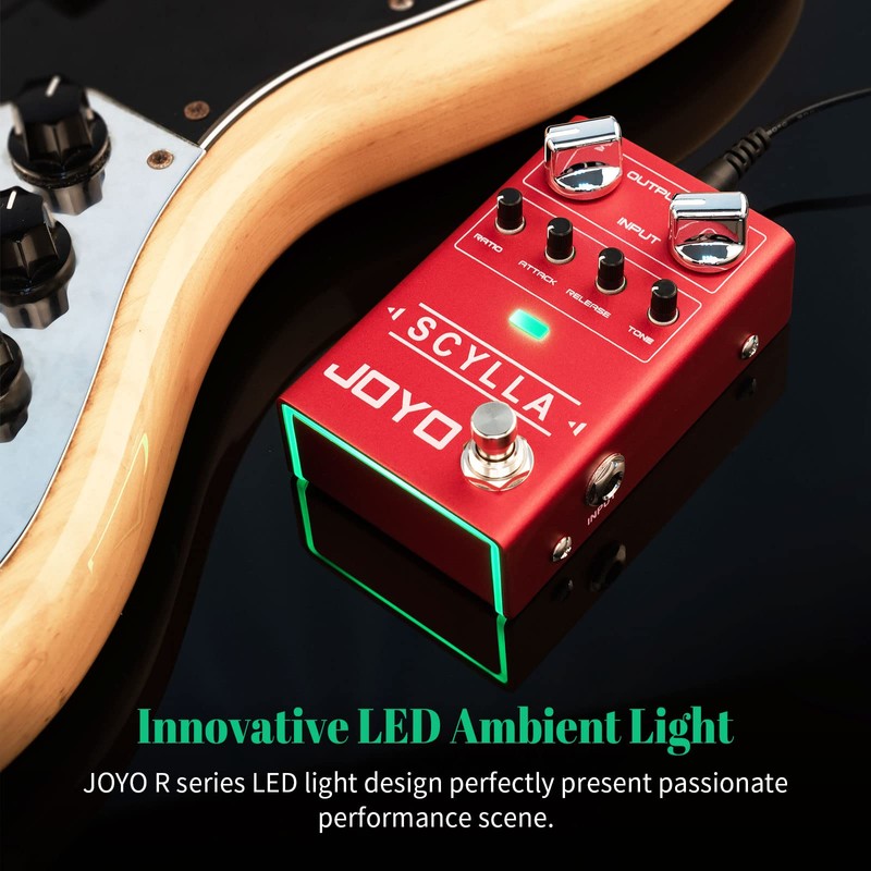 JOYO Bass Guitar Pedals Compressor Effect Pedal with Precise Compression