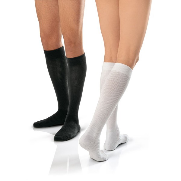 Compression Sock, Knee High, 20-30 mmHG, Closed Toe, Cool Black, Small