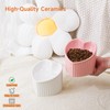 YauYik Tilted Raised Cat Bowls, Ceramic Elevated Food Water Bowls,