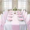 Light Pink Table Runner 12x108 Inches Long, Satin Silk-Like Smooth