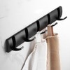 Thickened Invisible Hook 5 Hook Wall Mounted Coat Rack Folding
