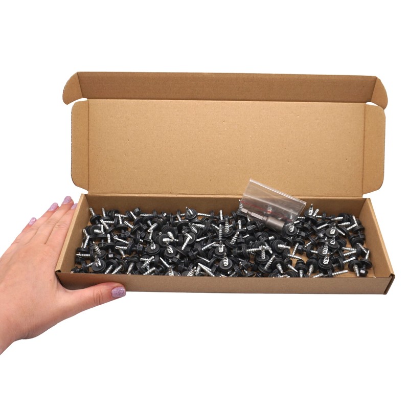 (Pack of 150) Metal Roofing Bolts, 4.8 x 25 mm