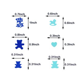 Gender Reveal Party Supplies Blue Confetti Sprinkles for Funny Baby Shower Pinata Party Decoration-"It's A Boy" Bear Horse Heart 1.5OZ