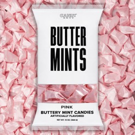 Candy Envy - Pink Wrapped Buttermints - 13 oz. Bag - 100 Individually Wrapped Candy Mints