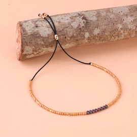 C.QUAN CHI Miyuki Beads Friendship Bracelet Handmade Charm Adjustment Bracelet for Women