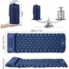 Inflatable Sleeping Camping Mat with Pillow 190L x 64W x