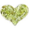 mookaitedecor 5 Pcs Peridot Heart Shaped Pocket Palm Stones
