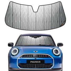 Pigenius Windshield Sunshade for Mini Cooper Clubman 2016-2025 (F54 Chassis) ALL4, Reversible Silver/Black
