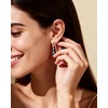 Blue Earrings for Women Sapphire and Aquamarine Shaped Leaf Long