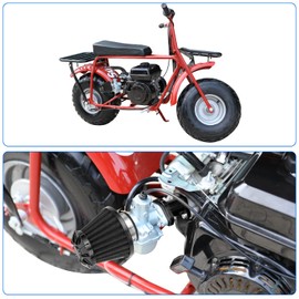 YOXUFA 212cc Carburetor VM22 Carb Exhaust Pipe Muffler Stage 2 Kit for Predator 196cc 200cc 6.5hp Engine Coleman CT200U BT200X Baja Warrior MB200 GX160 GX200 Mini Bike Go Kart High Performance Parts