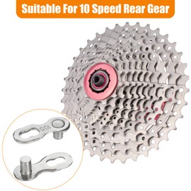 Aurobest 5 Pairs Bicycle Missing Link for 10 Speed Chain, Silver, Metal, Reusable Bike Chain Link for Mountain, Hybrid, Road Bike
