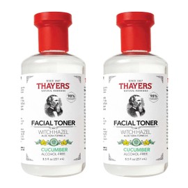 Thayers Alcohol-Free, Hydrating Cucumber Witch Hazel Facial Toner with Aloe Vera Formula, 8.5 Oz (Pack of 2)