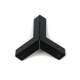 T Tulead Light Duty L Shape Iron Corner Protectors Box Corner Furniture Edge Guard 1.29"x0.35" Decorative Black Corner Protectors Edge Protector 20PCS with Mounting Nails