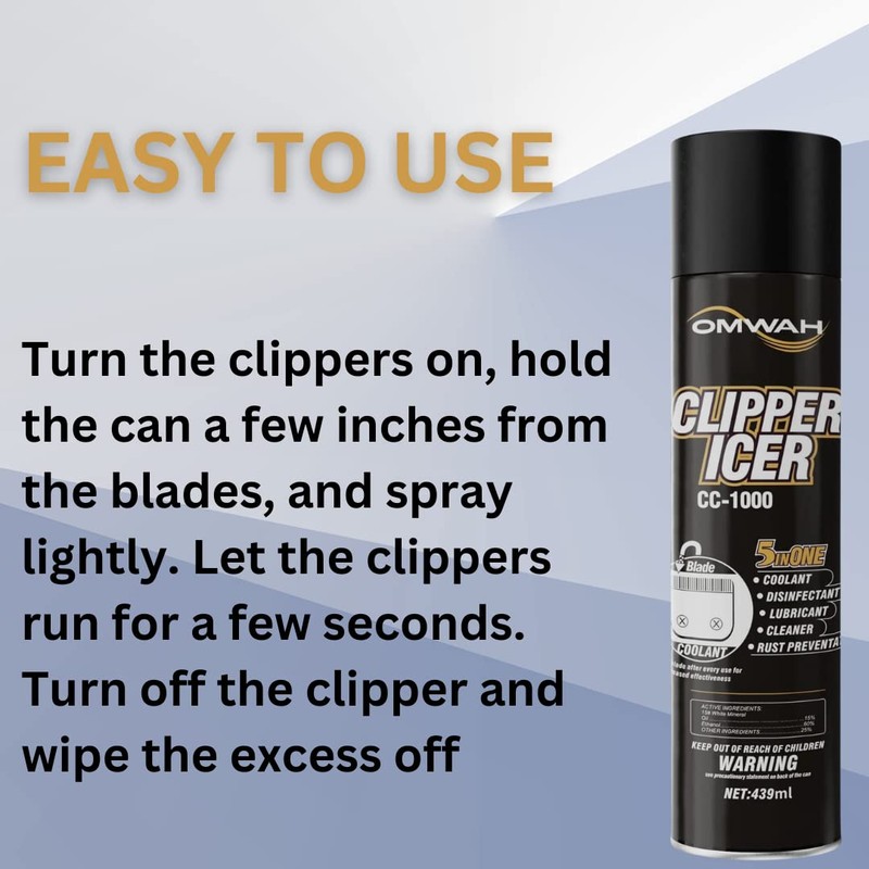 OMWAH 5 in 1 Clipper Icer Blade Cleaner and Lubricant