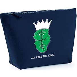 Hippowarehouse All Kale The King printed make up cosmetic wash bag 18x19x9cm