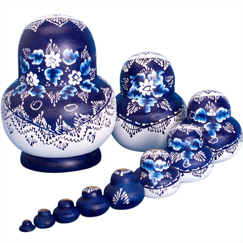 YAKELUS Russian Nesting Dolls for Kids Matryoshka Doll 10pcs Handmade