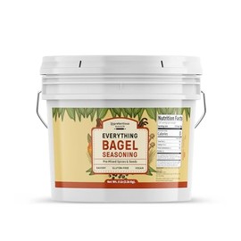 Unpretentious Everything Bagel Seasoning, 1 Gallon Bucket, Add Texture & Flavor to Any Recipe, Mix of Sesame Seeds, Garlic, Onion & Salt (80 Ounce)
