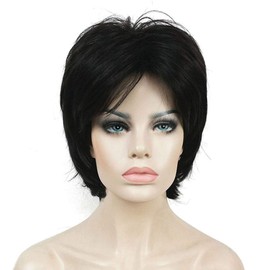 Lydell Short Layered Shaggy Full Synthetic Wig Wigs Natural black