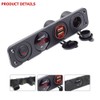 MASO 4 Hole Toggle Switch Panel with Dual USB Socket
