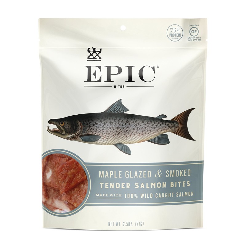 Epic Provisions Jerky Bites, 100% Wild Caught, Maple Glazed &