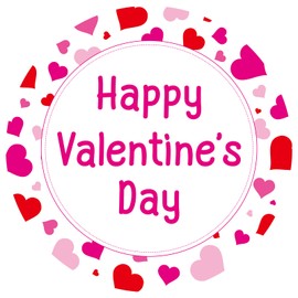 G2PLUS 60Pcs Happy Valentine's Day Stickers - Pink Valentines Day Gift Stickers 2 Inch Round Valentine Label Sticker for Gift Wrap, Party Favor Decorations