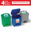 Recycling Paper Cans Plastic Glass Sticker Decal Bin Recycle Eco