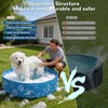 Foldable Kiddie Pool with Removable Canopy, 47in Portable Kids Swimming