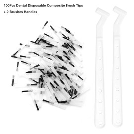 Dental Disposable Brush Tips Disposable Cfor OMPosite Brush Tips 100Pcs Dental Disposable Cfor OMPosite Brush Tips 2 Brushes Handles