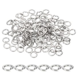 sourcing map M5 Spring Lock Washer, 304 Stainless Steel Split Lock Washers for Screws Bolts Cars Construction Machinery Silver Pack of 120