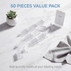 50 Pack Clear Acrylic Place Card Holders, Photo Holders For